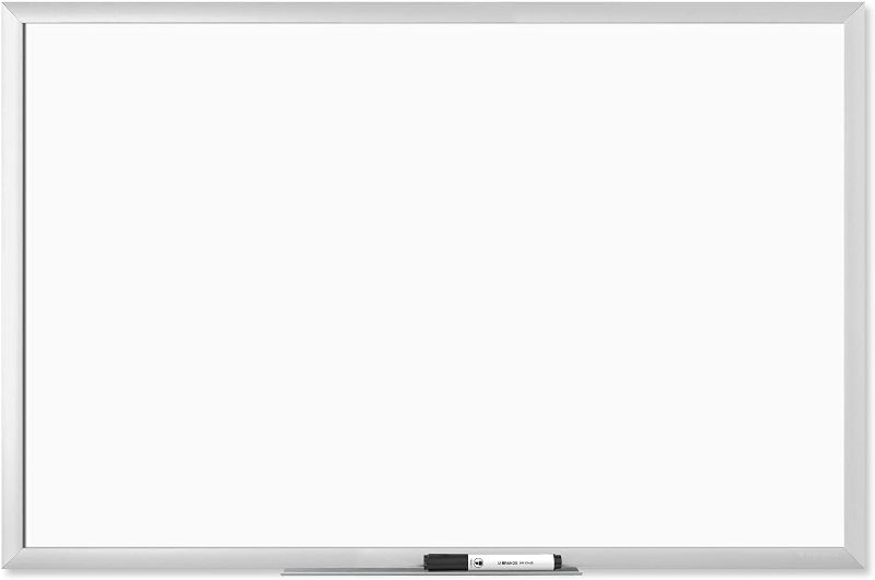 Photo 1 of U Brands Magnetic Dry Erase Board, 23 x 35 Inches, Silver Aluminum Frame (291U00-01)
