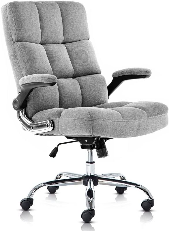 Photo 1 of ***PARTS ONLY*** Seatingplus Velvet Office Chair High Back Computer Desk Chair Comfortable Executive Office Chair with Thick Padding and Ergonomic Design for Back Support, Grey