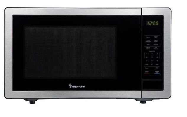 Photo 1 of 1.1 cu. ft. Countertop Microwave in Stainless Steel with Gray Cavity