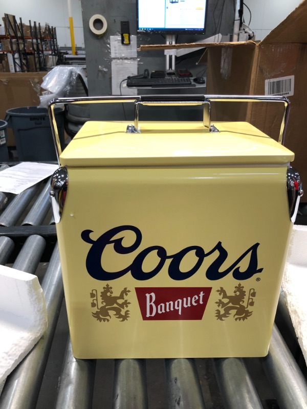 Photo 2 of 13 l Stainless Steel Coors Banquet Vintage Ice Chest Cooler
