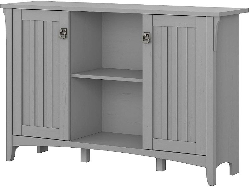 Photo 1 of **INCOMPLETE** Bush Furniture Accent Storage Cabinet with Doors, Cape Cod Gray 46 x 13 x 30 inches


