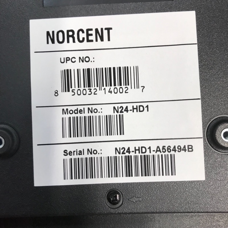 Photo 6 of Norcent 24 Inch 720P N24-HD1 LED HD Backlight Flat VGA USB HDMI Digital TV Tuner Cable Dual Channel Speaker Monitor Television **TESTED AND FUNCTIONS BUT MINOR SCREEN DAMAGE**
 