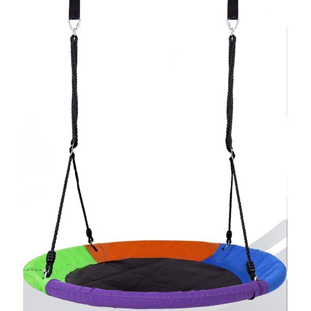 Photo 1 of Hazli Heavy-Duty Multicolor 40" Round Indoor/Outdoor Kids Tree Disk Swing Set