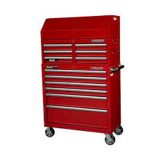 Photo 1 of 36 in. 12-Drawer Red Tool Chest and Cabinet Combo ( Box 1 of A Set)
