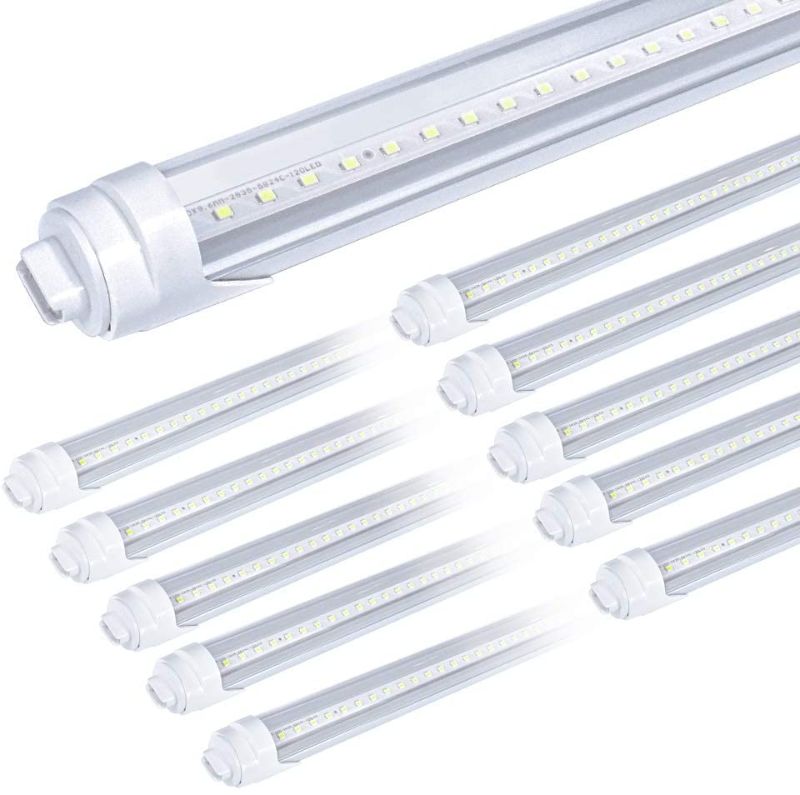 Photo 1 of 8ft R17D LED Tube Light, F96t12 HO 8 Foot Led Bulbs, 96'' 8ft led Shop Light to Replace T8 T12 Fluorescent Light Bulbs 12 Pack