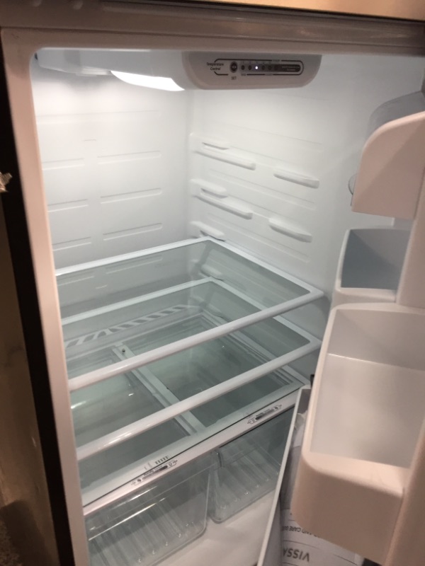 Photo 3 of 18.0 cu. ft. Top Freezer Refrigerator in Stainless Steel Look
