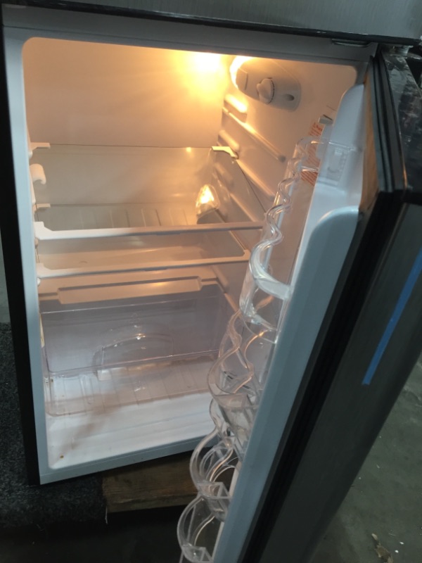 Photo 3 of 4.5 cu. ft. 2 Door Mini Fridge in Stainless Look with Freezer
