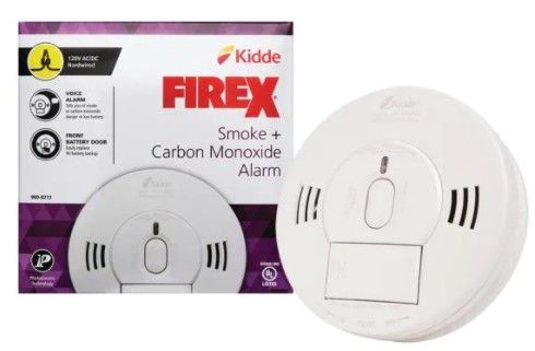 Photo 1 of Firex Hardwired Combination Smoke and Carbon Monoxide Detector with Voice Alarm and Front Load Battery Door