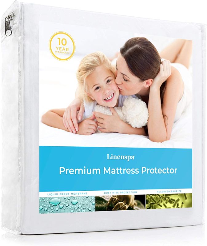 Photo 1 of 
Linenspa Mattress Protector-Waterproof-Hypoallergenic-Vinyl Free, Twin, Smooth Top
Size:Twin