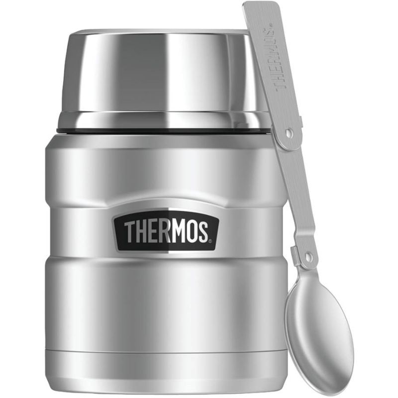 Photo 1 of 
Thermos Stainless King 16 Ounce Food Jar with Folding Spoon, Matte Stainless thumbnail UPC 041205701194  EDIT PRODUCT 
Thermos Stainless King 16 Ounce Food Jar with Folding Spoon, Matte Stainless