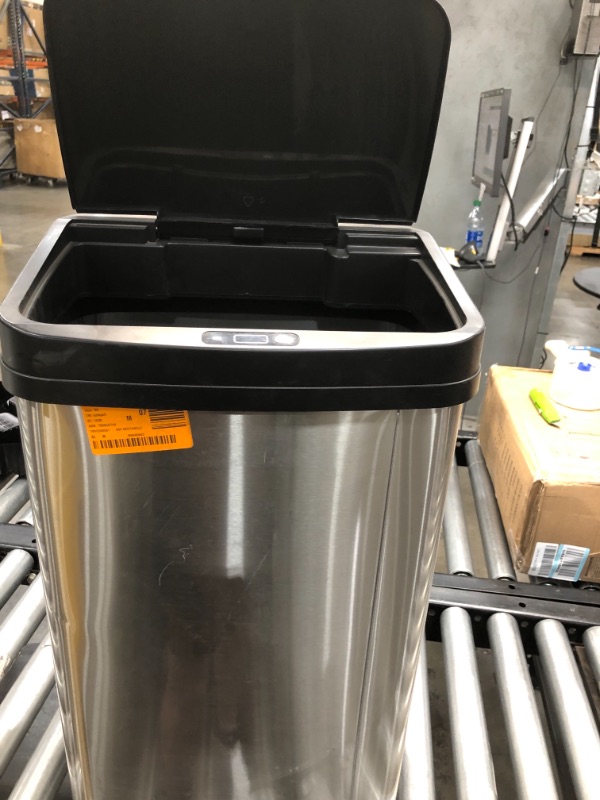 Photo 2 of 13 Gal. Stainless Steel Touchless Trash Can