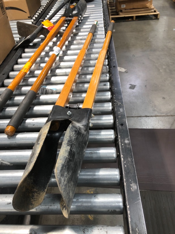 Photo 1 of 47 in. L Wood Handle Post Hole Digger