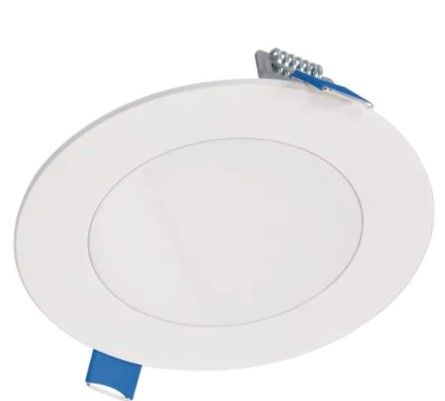 Photo 1 of HLBSL 4 in. Color Selectable New Construction or Remodel Canless Recessed Integrated LED Kit. 2 BOXES