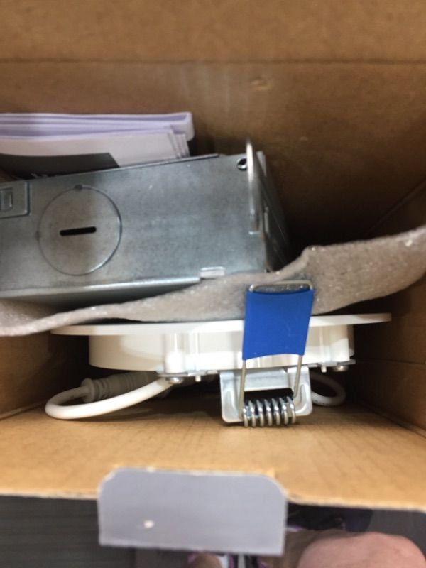 Photo 1 of HLBSL 4 in. Color Selectable New Construction or Remodel Canless Recessed Integrated LED Kit. 2 BOXES