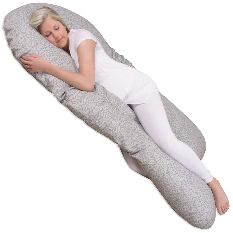 Photo 1 of 
Leachco Back 'N Belly Bunchie Pregnancy/Maternity Body Pillow, Splash Gray , 62.5x33.75x8.25 Inch (Pack of 1)