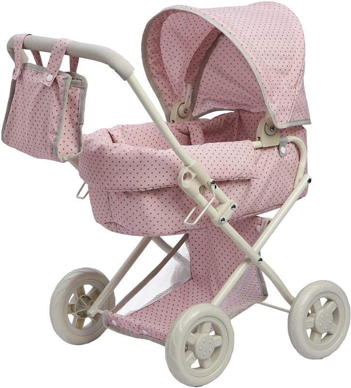 Photo 1 of 
Olivia's Little World - Polka Dots Princess Baby Doll Deluxe Stroller - My First Baby Doll Foldable Stroller with Easy Removable Bassinet & Basket...
Color:Pink/Grey