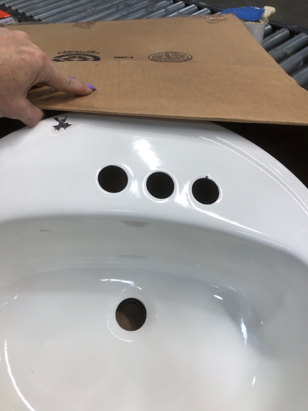 Photo 2 of Bootz Industries Laurel Round Drop-In Bathroom Sink in White