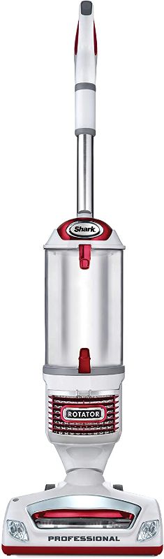 Photo 1 of **USED, DOES NOT TURN ON***
Shark NV501 Rotator Professional Lift-Away Upright Vacuum with HEPA Filter, Swivel Steering, LED Headlights, Wide Upholstery Tool, Dusting Brush & Crevice Tool, White/Red
