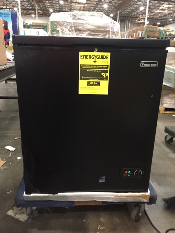 Photo 5 of *DENTED ON BOTTOME LEFT CORNER*
Magic Chef
5.0 cu. ft. Chest Freezer in Black