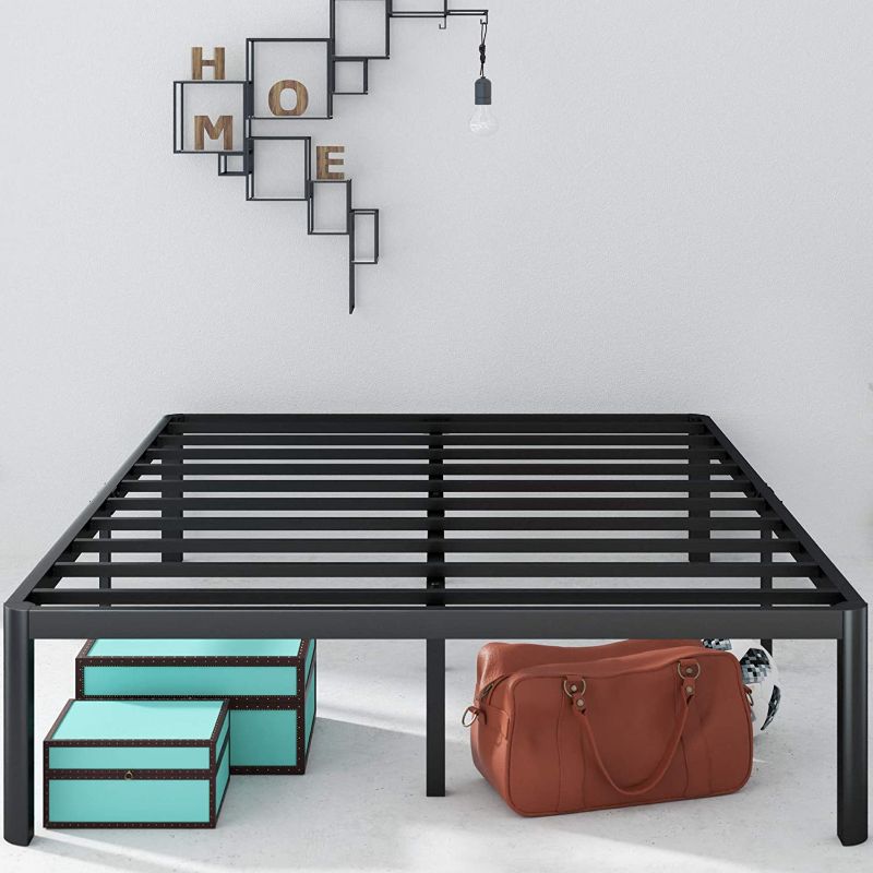 Photo 1 of **USED** MISSING HARDWARE**
Zinus Van 16 Inch Metal Platform Bed Frame with Steel Slat Support / Mattress Foundation, King
