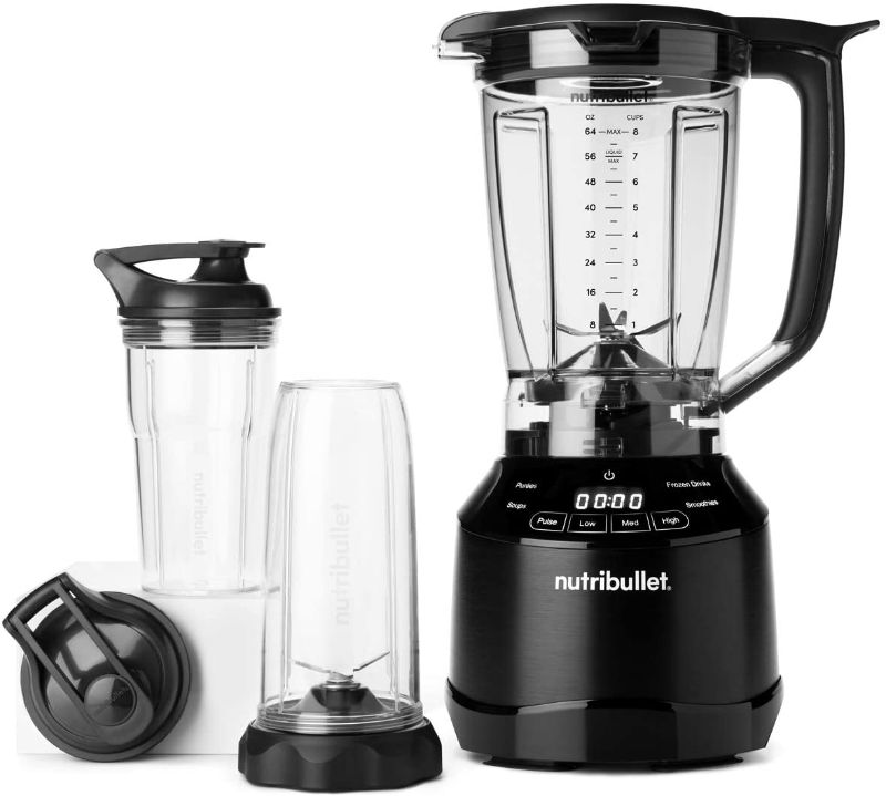 Photo 1 of **BLENDER TURNS ON BUT BUTTONS DO NOT WORK**
NutriBullet NBF50520 Touch Combo Blender, 64 oz, Black
