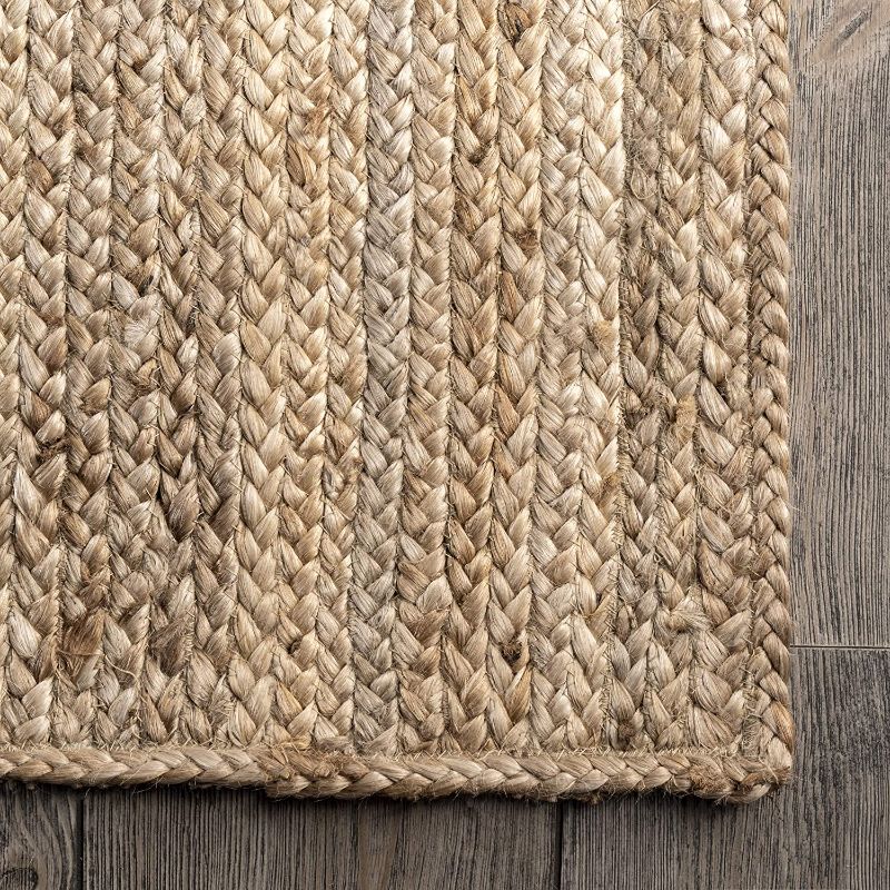 Photo 1 of **USED**
nuLOOM Rigo Hand Woven Farmhouse Jute Area Rug, 3' x 5', Natural
