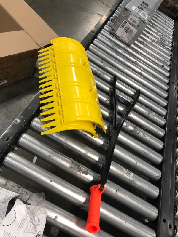 Photo 1 of Amazing Rake Back Saving Garden Rake | Leaf Rake for Gardening | Leaf Picker Upper | Heavy Duty Leaf Claws and Lawn Garden Tool | Easy Leaf Grabber Without Bending Over (Yellow)
