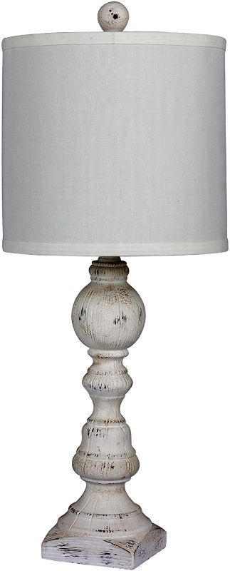 Photo 1 of 
Cory Martin W-6241CAW Fangio Lighting's #6241CAW 26 in. Distressed Balustrade Resin Table Lamp in a Cottage Antique White Finish
