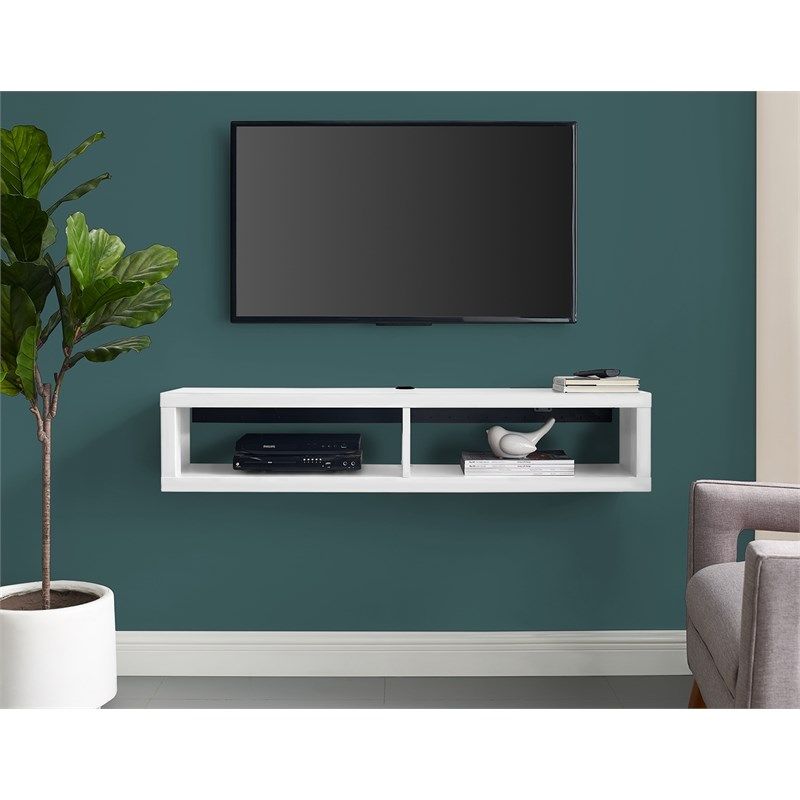 Photo 1 of 
Martin Furniture 48" Shallow Wall Mounted Wood Media Console in White