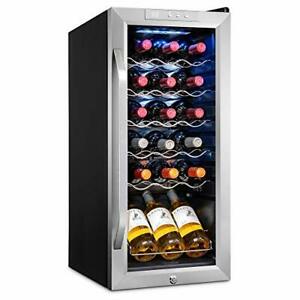 Photo 1 of 18 Bottle Compressor Wine Cooler Refrigerator w/Lock | Large Freestanding Wine