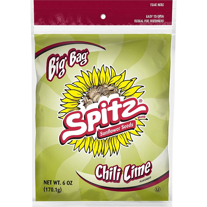 Photo 1 of Spitz Sunflower Seeds, Chili Lime, 6 oz 
CASE OF 12//BEST BY MARCH 1ST, 2022