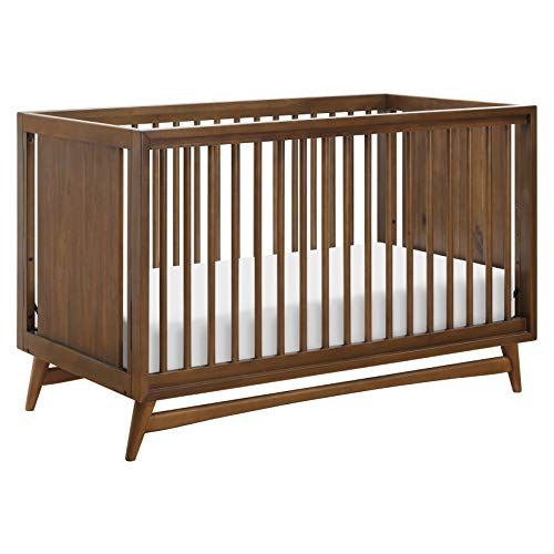 Photo 1 of Babyletto Peggy 3-in-1 Convertible Crib with Toddler Bed Conversion Kit in Natural Walnut, Greenguard Gold Certified
