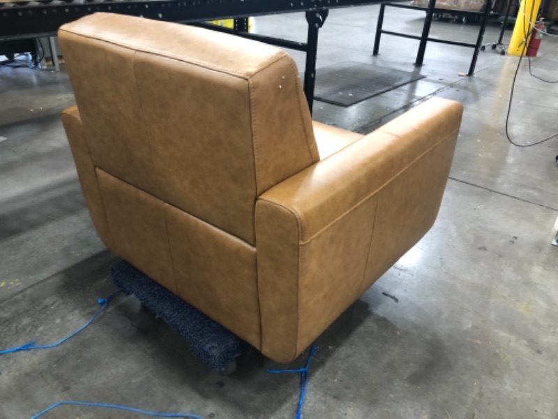 Photo 3 of *Perfect condition*
Rivet Sloane Mid-Century Modern Leather Living Room Armchair, 32.7"W, Caramel
