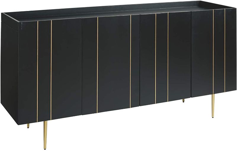 Photo 1 of **PARTS ONLY ** Signature Design by Ashley Brentburn Contemporary Accent Cabinet or TV Stand, Black
