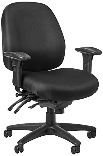 Photo 1 of Office Star Mid Back Multi Function Chair with Seat Slider, Ratchet Back Height Adjustment and Adjustable PU Padded Arms

//missing hardware
