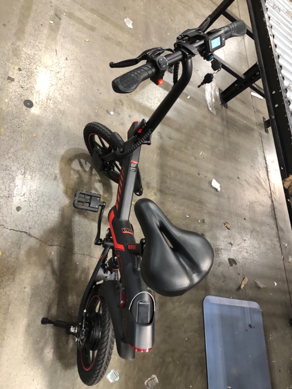 Photo 1 of Y1-12 Electric Bike, Sailnovo Electric Bicycle with 15.6mph 27Miles Electric Bikes for Adults Teens E Bike with Pedals, 14" Waterproof Folding Mini Bikes with Dual Disc Brakes, 36V 10.2Ah Battery


//TESTED, WORKING!//one key is bent