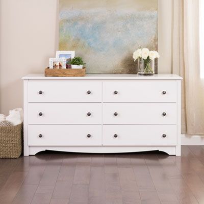 Photo 1 of 6 Drawer Dresser White - Prepac
