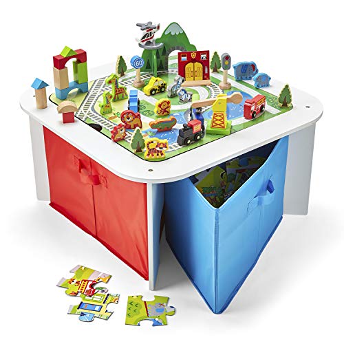 Photo 2 of Imaginarium 100Pc Wooden Ready to Play Table, Multicolor, AD20594
