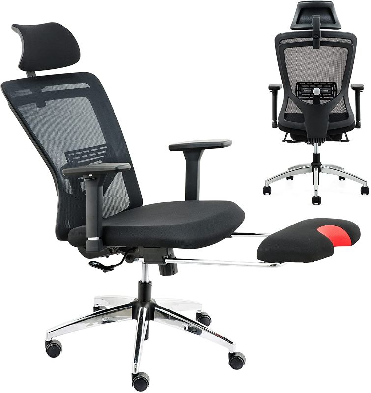 Photo 1 of not functional
ZUERST Ergonomic Office Chair with Footrest Support- Adjustable Mesh Office Chair with Lumbar Support, 3D Armrest and Flip-Up Headrest, High Resilience...
