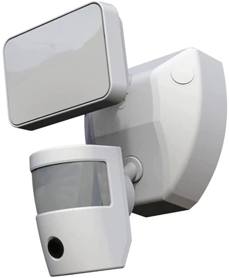 Photo 1 of Heath/Zenith Video Wi-Fi Connected White Wired Single Head Motion Activated Outdoor Security Integrated LED Flood Light 1200 Lumens
