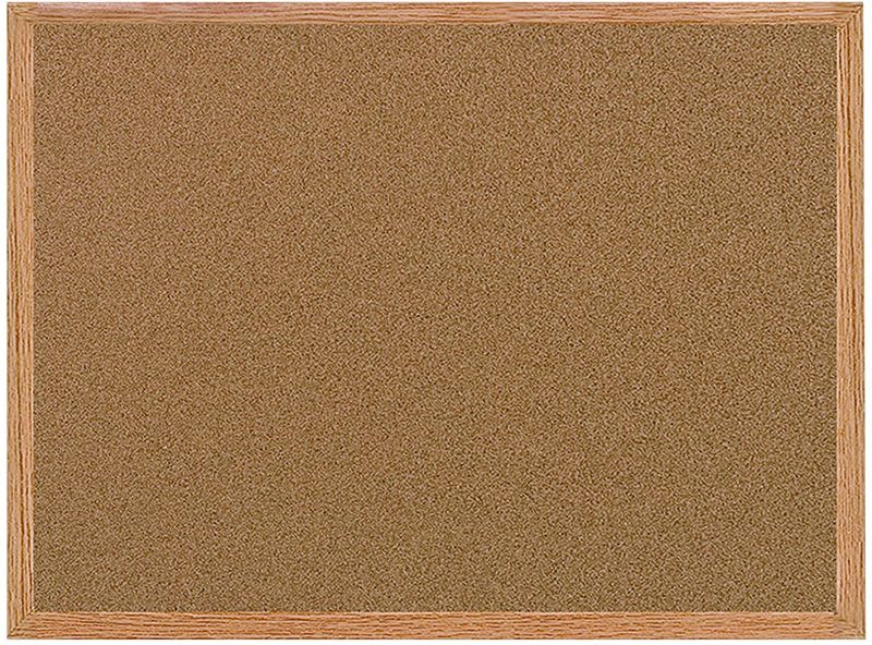 Photo 1 of MasterVision Maya Series Self-Healing Cork Bulletin Board, Wall Mounting Push Pin Cork Board, 36" x 60", Wood Frame
