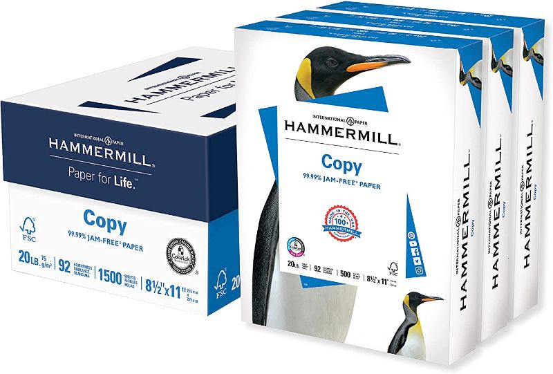 Photo 1 of Hammermill JAM Free 81/2" x 11" Copy Paper 4000 Sheets
