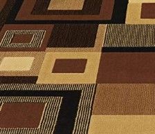 Photo 1 of 1FT 8IN X 2FT 7IN  Clearance Home Dynamix Catalina Modern Area Rug, Geometric Black/Brown