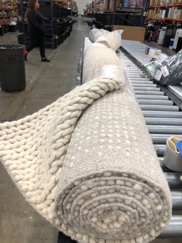 Photo 4 of Off White Veronica Wool Braided 6' x 9' Area Rug 
