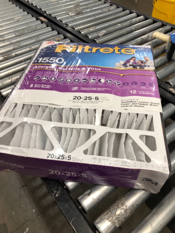 Photo 3 of 3M Filtrete 25 in. W x 20 in. H x 5 in. D Pleated Air Filter
