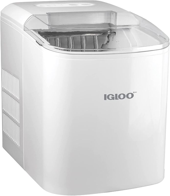 Photo 1 of ***PARTS ONLY*** Igloo Automatic Portable Electric Countertop Ice Maker Machine, 26 Pounds in 24 Hours, 9 Ice Cubes Ready in 7 Minutes, with Ice Scoop and Basket, Perfect for Water Bottles, Mixed Drinks, Parties
