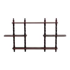 Photo 1 of 3.54 in. D x 27 in. W Wall Mounted Decorative Shelf in Cherry
