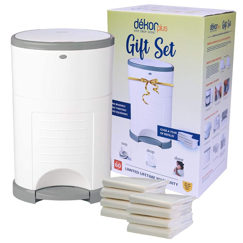 Photo 1 of Dékor Plus Diaper Pail Gift Set – White 