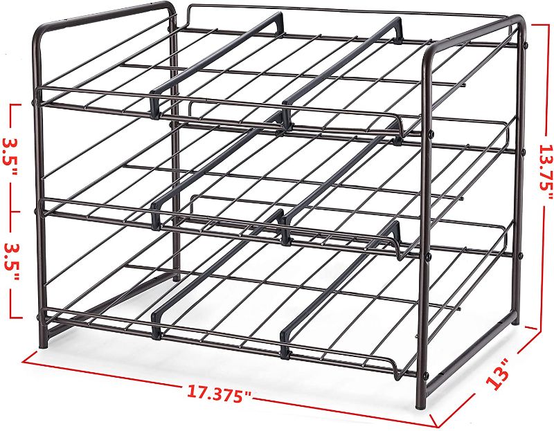 Photo 1 of Simple Trending Can Rack Organizer, Stackable Can Storage Dispenser Holds up to 36 Cans for Kitchen Cabinet or Pantry 13 x 17.25 x 13.5 inches
