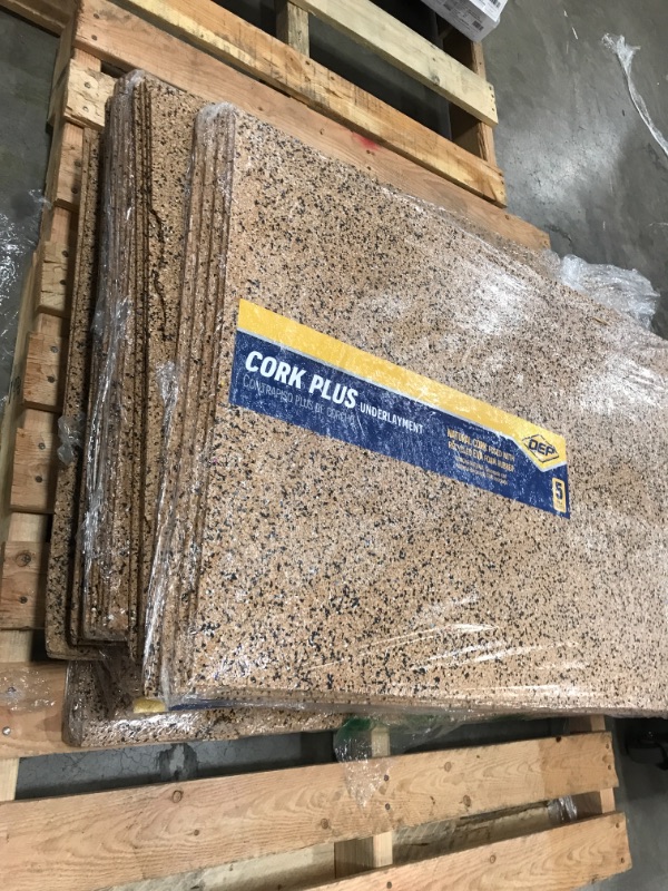 Photo 1 of 30 sq. ft. 2 ft. Wide x 3 ft. Long x 6 mm Thick Cork Plus Underlayment Sheets ( 35)

